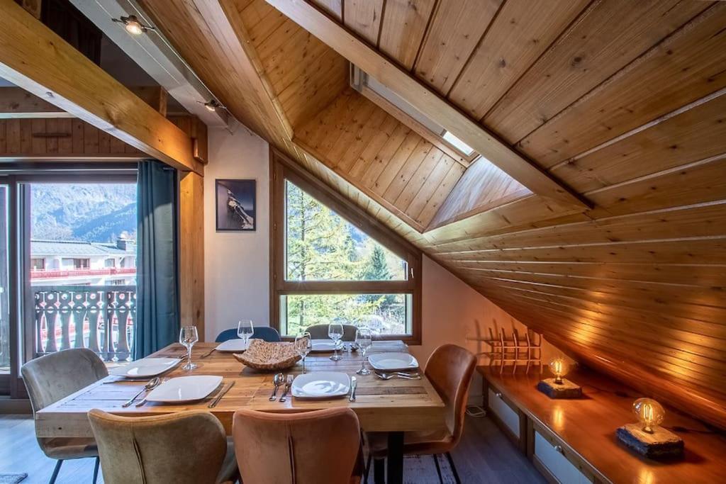 Bel Appartement Entier En Style Chalet A Chamonix Buitenkant foto